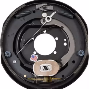 23-465 7,000 lbs Per Pair Capacity (3,500 lbs Each) 12" x 2" Nev-R-Adjust® Electric Drum Trailer Brake, Right Side, 5-Bolt Mount, Black Painted Finish