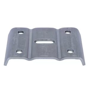 12-53 Axle U-Bolt Tie Plate, 10K Heavy Duty for 5" Round Axle Tube, 5/8" U-Bolt Holes for 3" Leaf Springs, Plain Finish