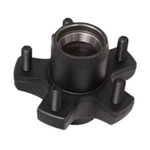 Dexter Idler Hub with Studs and Races Only, BT8 Spindle, Grease Lube, 2.2K Capacity Per Pair, 5 on 4.5" Bolt Pattern, 5-1/2" Idler Hub Flange Diameter, 1/2" Studs