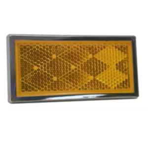 Peterson B484A 3.44" Wide Amber Rectangular Refector Surface Mount Adhesive Backed