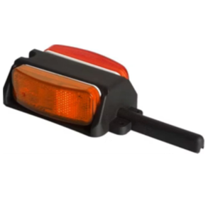 Optronics BA-44FNR Incandescent Fender Bracket Light, 4" Red/Amber Rectangular, 1 Bulb, Right