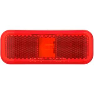 Optronics MC44RB Incandescent Clearance Marker Light, 4" Red Rectangular, 1 Bulb