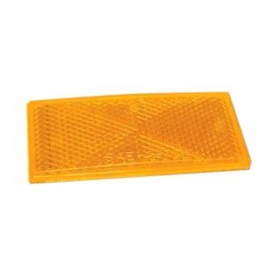 Optronics RE10AB 3.19" Wide Amber Rectangular Reflector Surface Mount Adhesive Backed