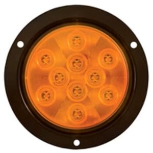 Optronics STL42AB LED 4" Round, Amber Park Turn Light, 10 Diode, Flange Recess Mounted