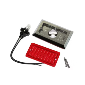 Peterson 126R Incandescent Clearance Marker Light, 3.75" Red Rectangular, 1 Bulb, Chrome Trim Light