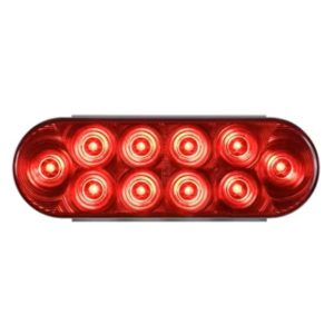 Optronics STL72RB LED Stop, Turn & Tail Light, 6" Red Oval, 10 Diode