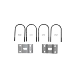 Trailer Parts Pro APUBR-52 U-Bolt Kit, 10K Heavy Duty for 5" Round Axle Tube, 5/8"-11 Rod Diameter, 9 1/2" Long, Plain Finish