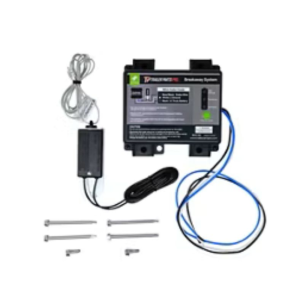 Trailer Parts Pro BA10-150 Brake Breakaway Kit ,12 Volts, 5 Amps, Prewired-Side Mounted and Front Loaded with LED Push to Test Indicator Kit Includes: Breakaway Kit with Charger, Battery, Switch, Pin and Lanyard